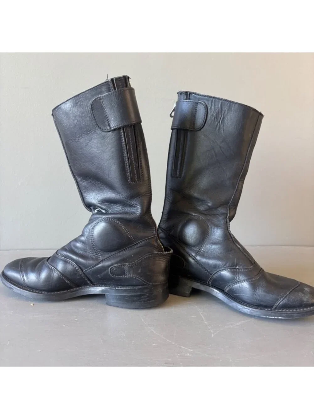 Vintage Lewis Leathers LL178 Motorway Boots Black Leather US Men 7 England Shoes